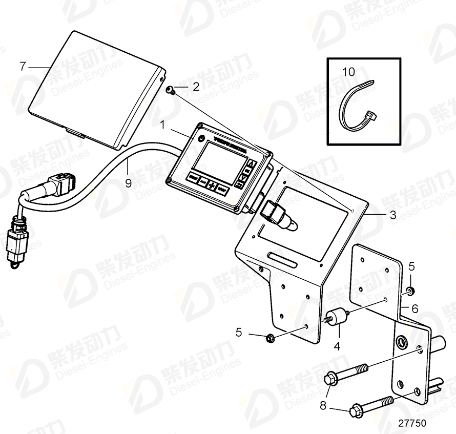 VOLVO Bracket 22103384 Drawing